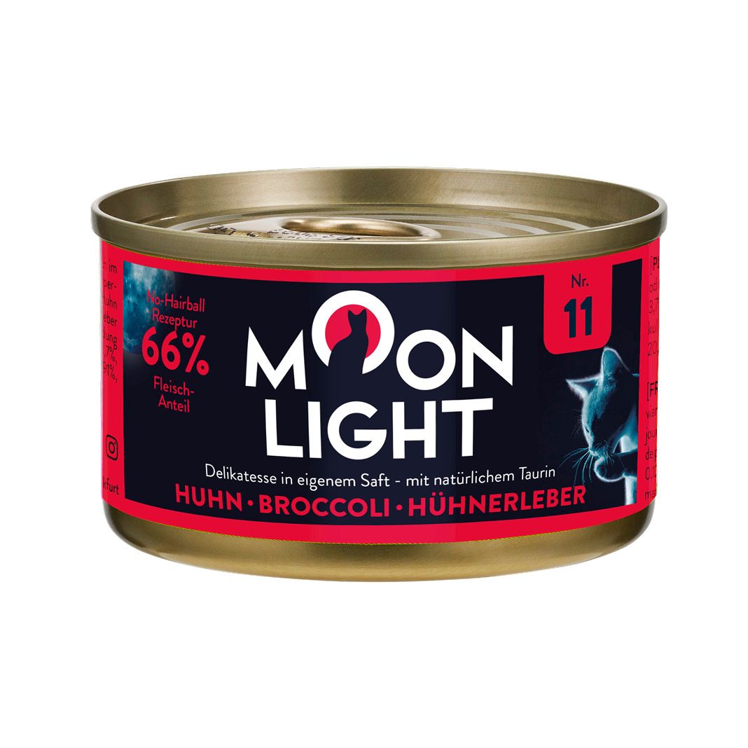 Moonlight Dinner Nr. 11 Huhn - Hühnerleber - Broccoli | 24 x 80 g