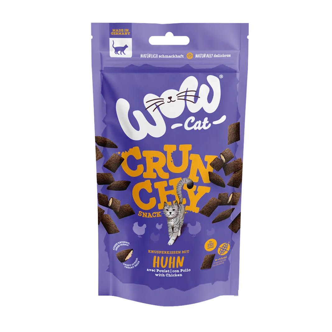 WOW Cat Crunchy Snack mit Huhn | 8 x 60 g