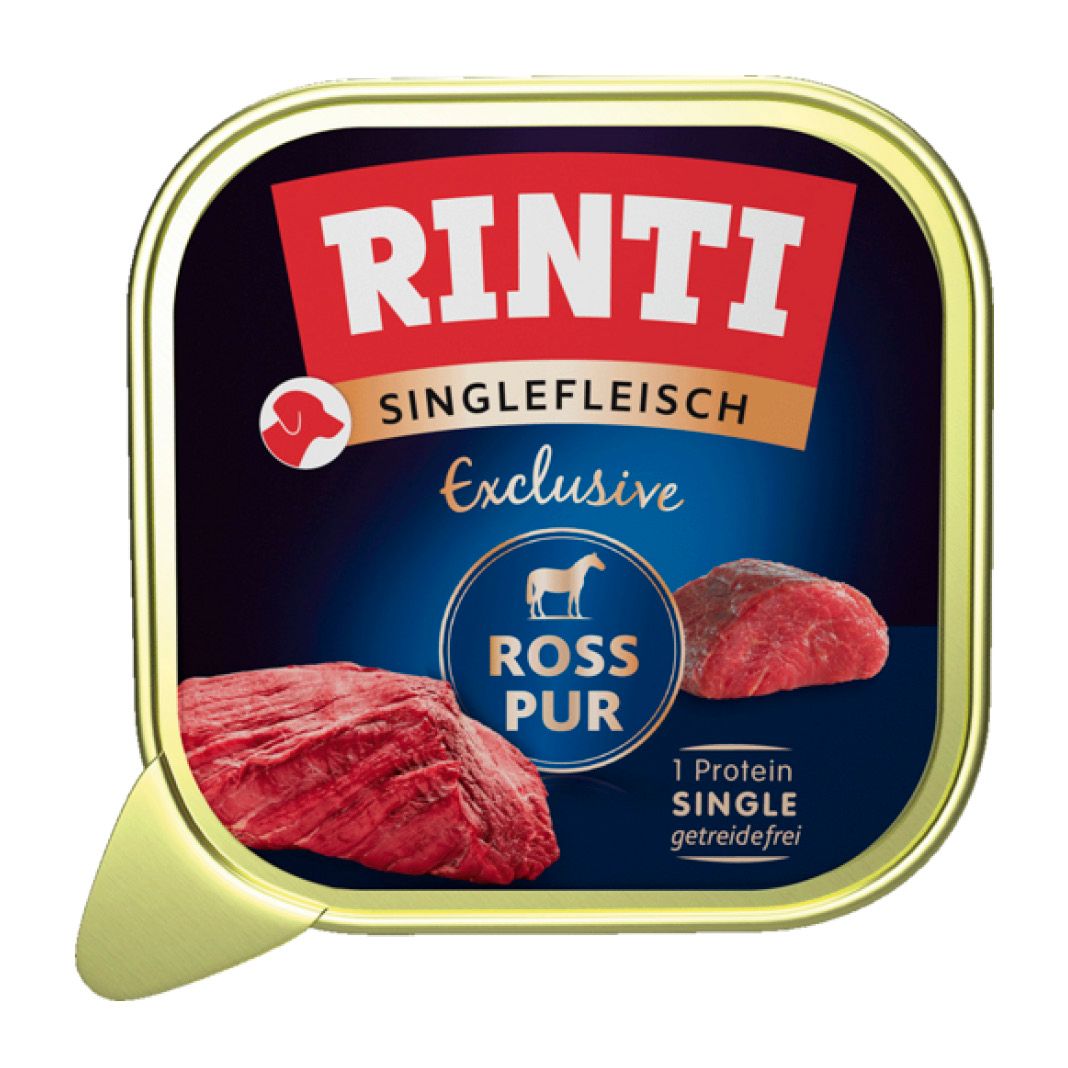 Rinti Singlefleisch Exclusive Pur Ross (Pferd) Schale | 10 x 150 g