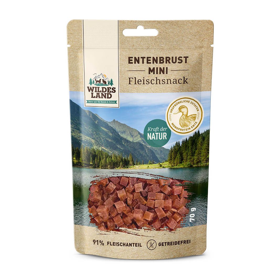 Wildes Land Cat - Fleischsnacks - Entenbrust Mini | 70 g