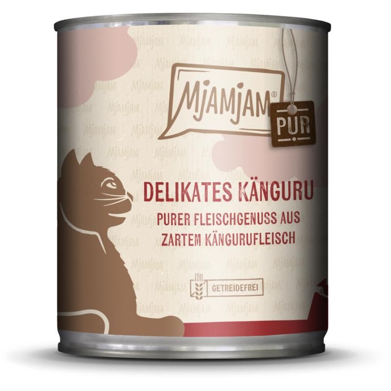 MjAMjAM Cat - purer Fleischgenuss - Delikates Känguru pur | 6 x 800 g