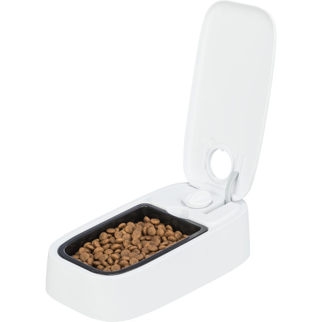 TRIXIE Futterautomat TX1, weiß | 0,3 l/13 × 7 × 24 cm