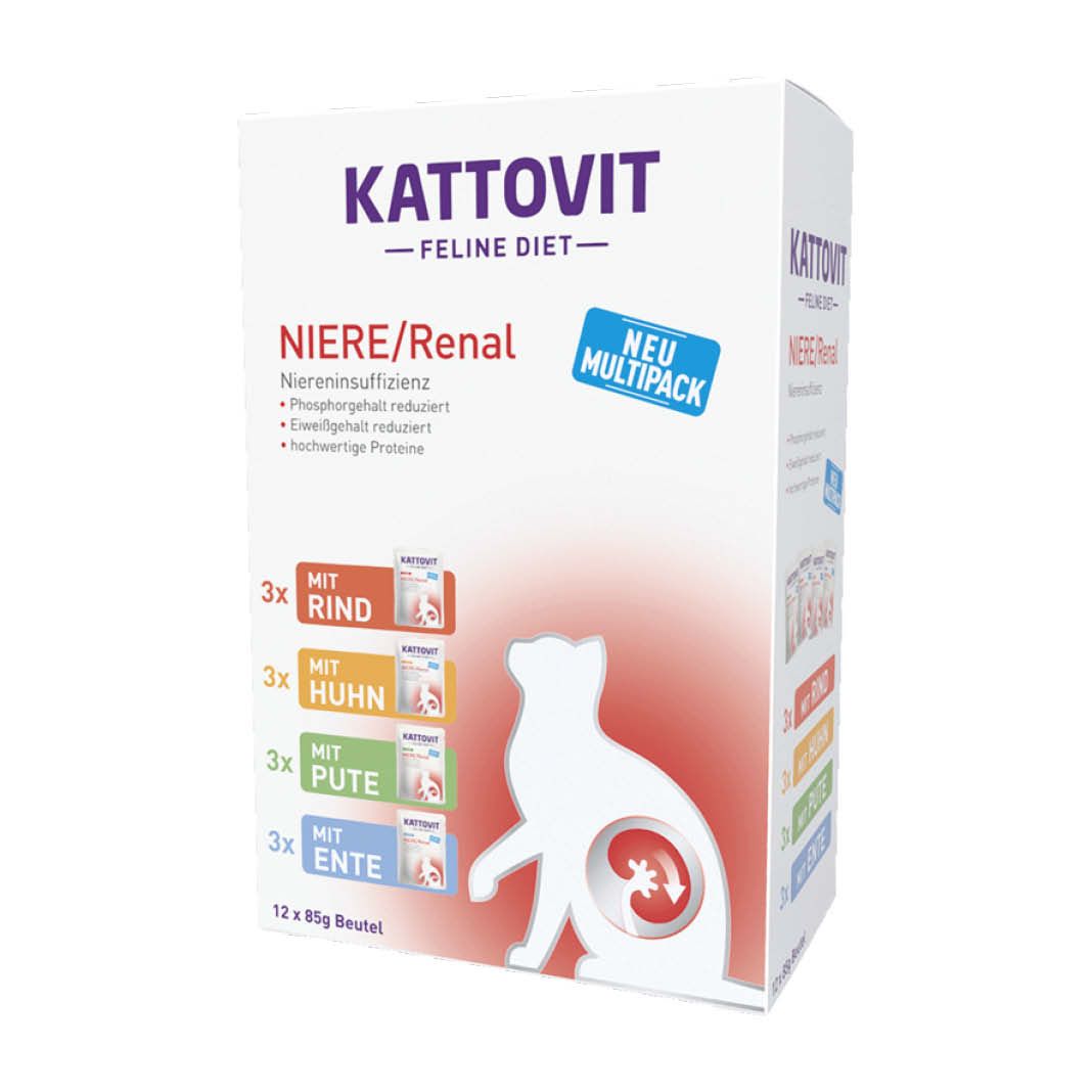 Kattovit Feline Diets - Pouch - Renal Multipack (5 x 12 =) | 60 x 85 g