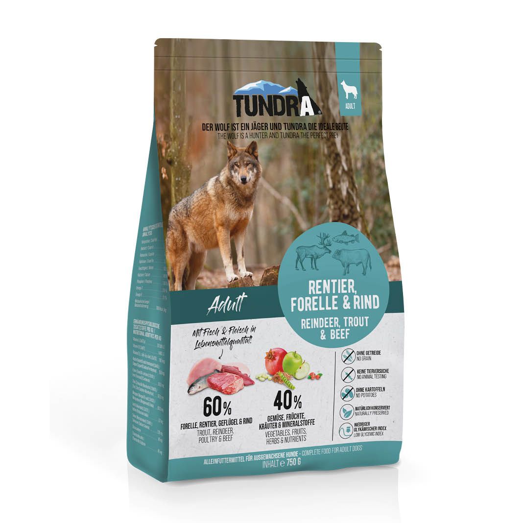Tundra Dog Rentier, Forelle & Rind | 750 g