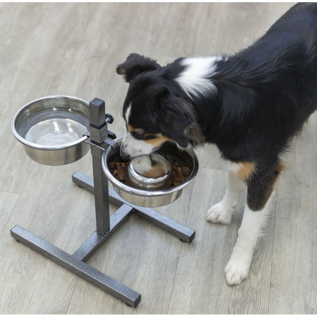 TRIXIE Hundebar, Edelstahl/Metall | 2 x 1.8 l/ø 21 cm