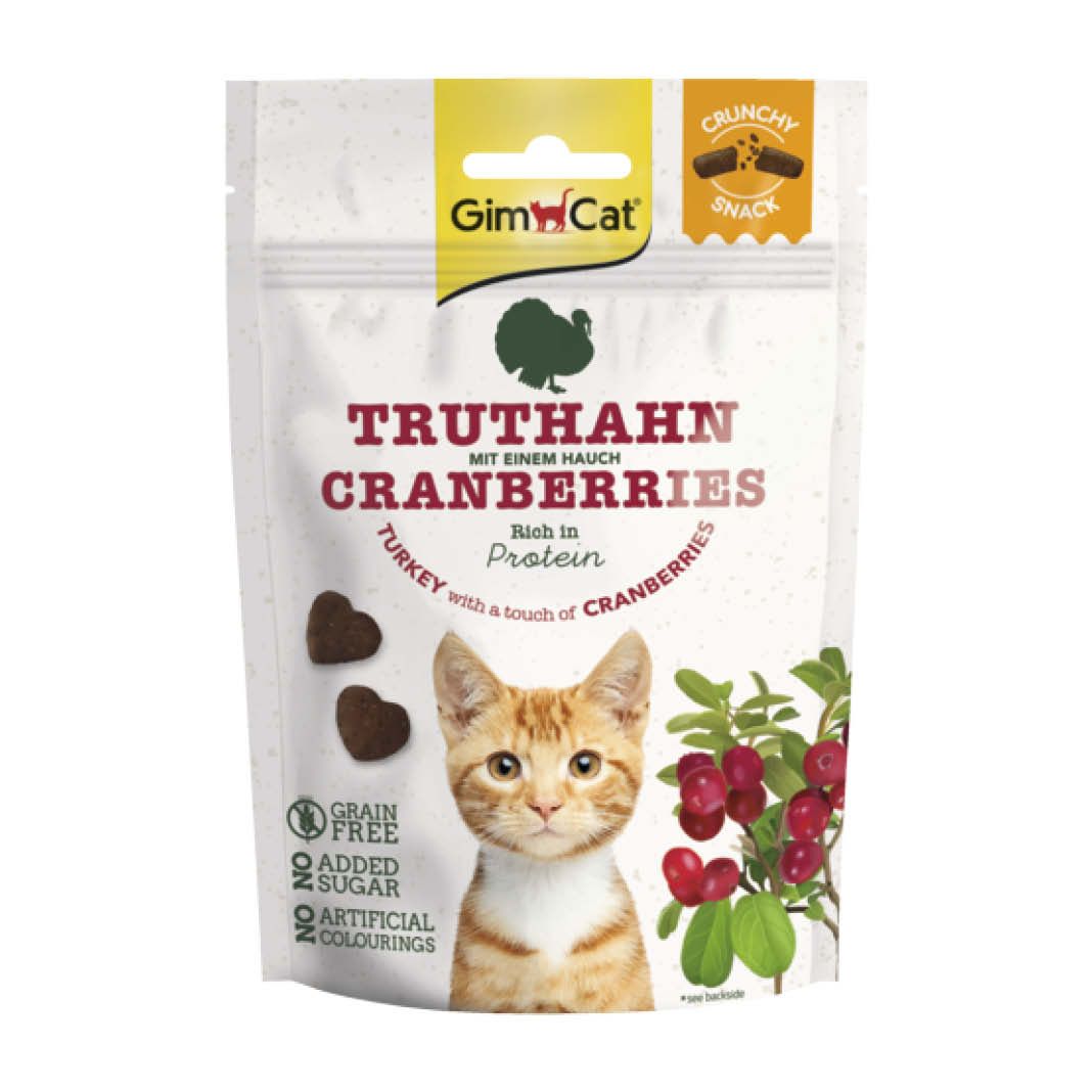 GimCat Crunchy Snacks Truthahn mit Cranberries | 50 g