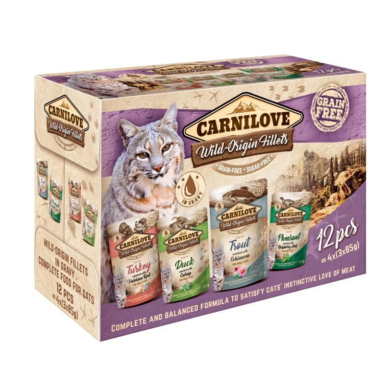 Carnilove Cat Pouch Ragout - Multipack mit 4 Sorten | 12 x 85 g