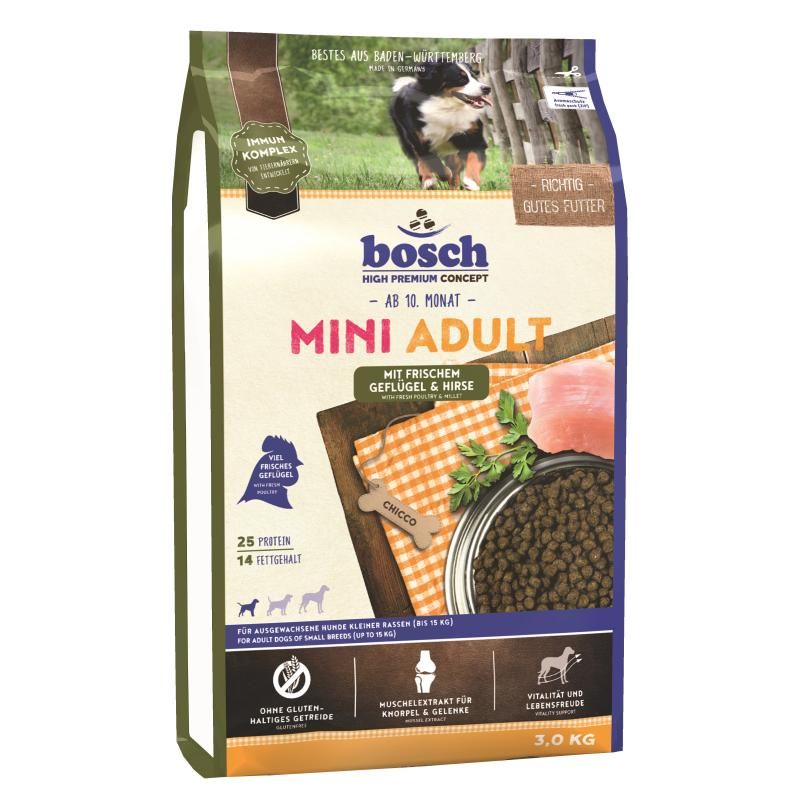Bosch HPC Mini Adult mit Geflügel & Hirse | 3 kg