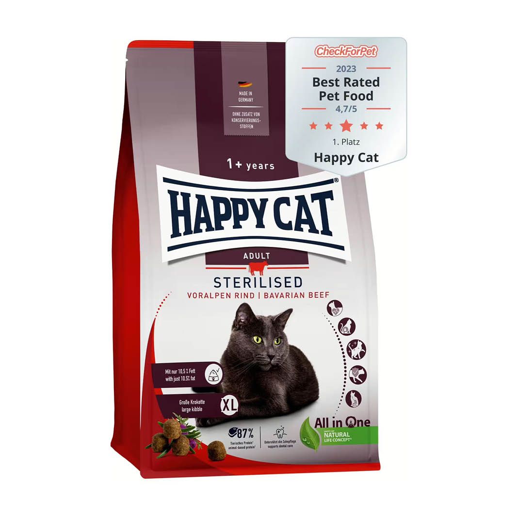 Happy Cat Sterilised Adult Voralpen Rind | 6 x 300 g