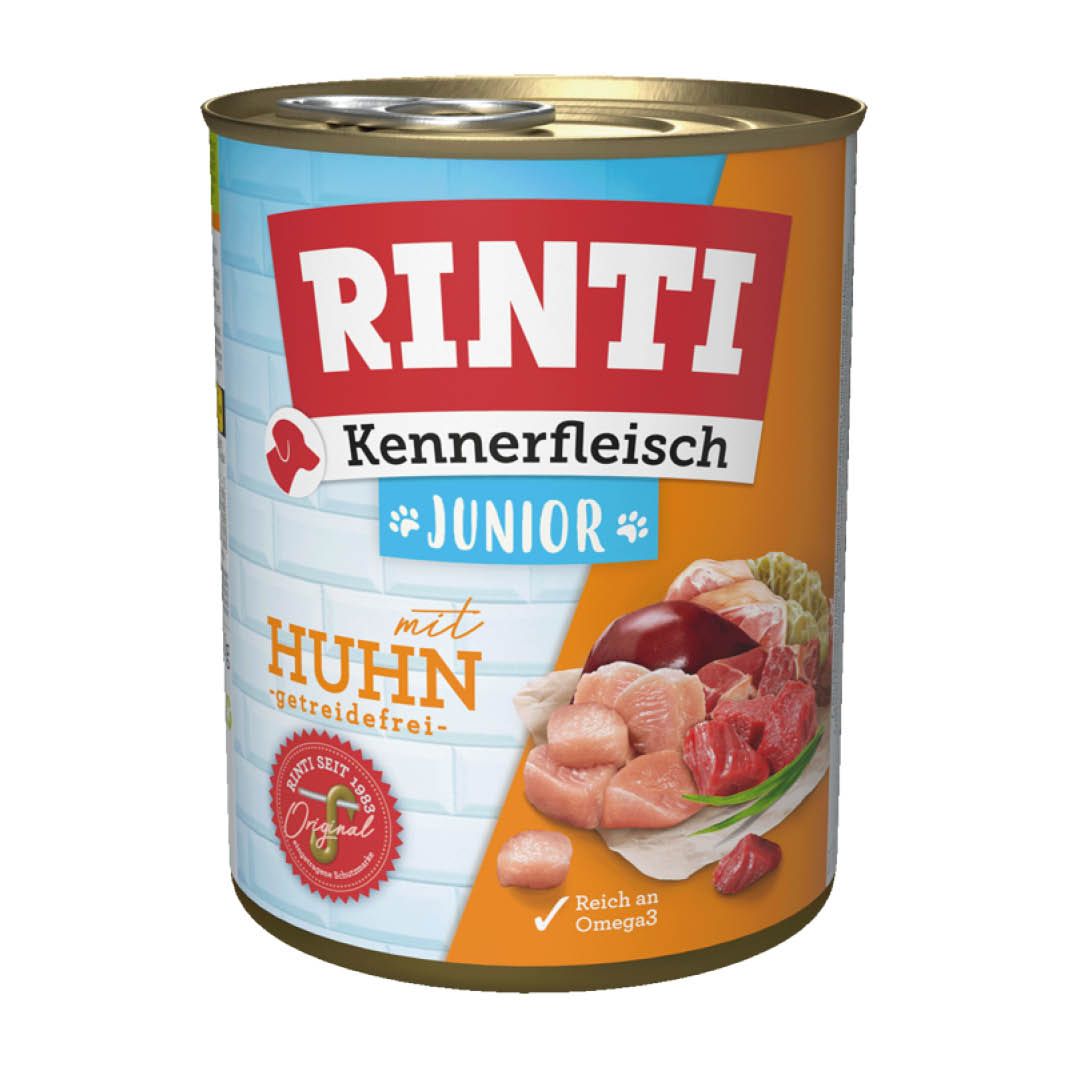 Rinti Kennerfleisch Junior mit Huhn | 12 x 800 g