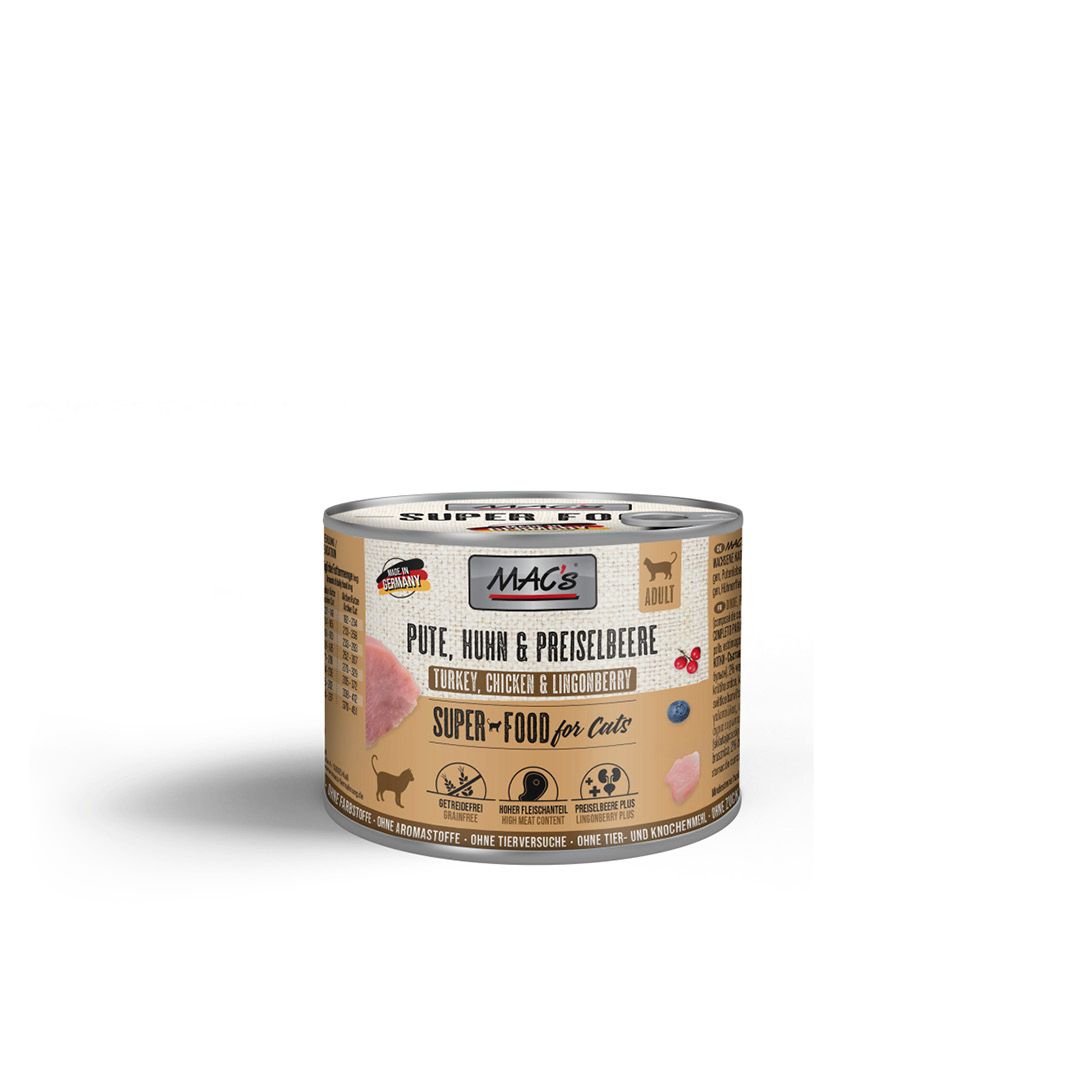MAC's - Cat - Pute, Huhn & Preiselbeere | 6 x 200 g
