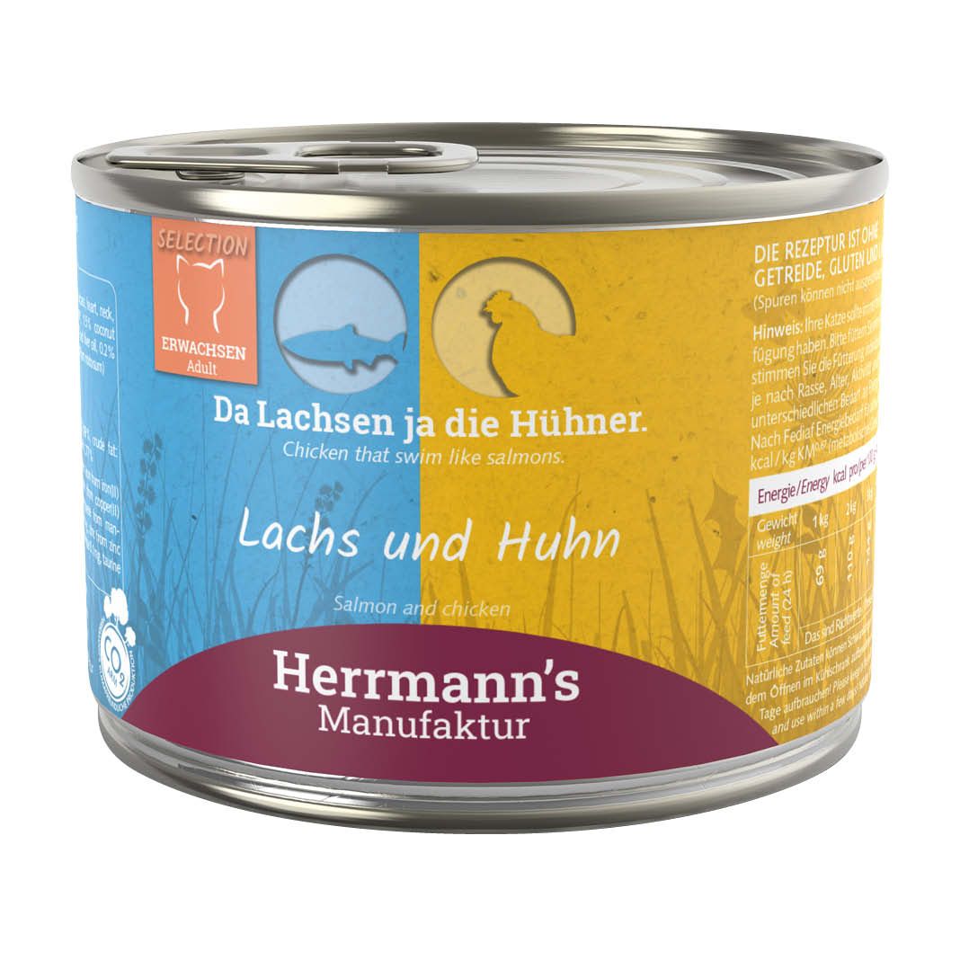 Herrmanns Selection Cat - Kaninchen und Käse | 12 x 200 g
