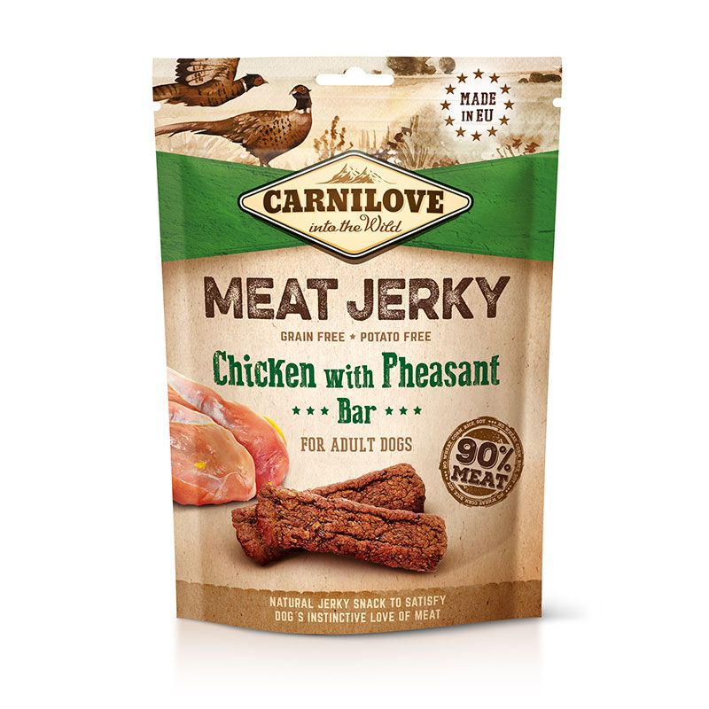 Carnilove Dog - Meat Jerky - Huhn- und Fasan-Proteinriegel