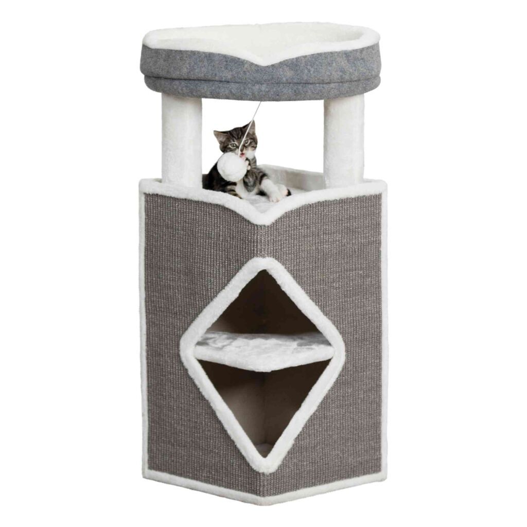 TRIXIE Cat Tower Arma, grau/weiß | 98 cm