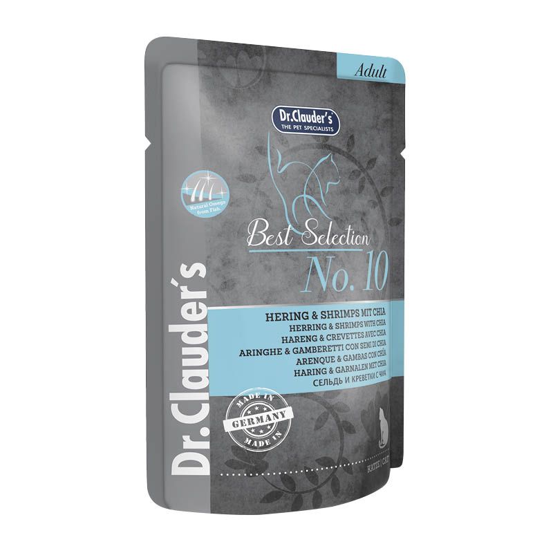 Dr. Clauder's Best Selection Adult No. 10 Hering & Shrimps mit Chia | 6 x 200 g