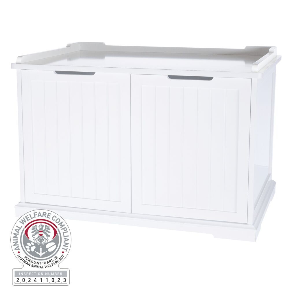 TRIXIE Katzenhaus für Katzentoilette XL, MDF, weiß | 75 x 51 x 53 cm