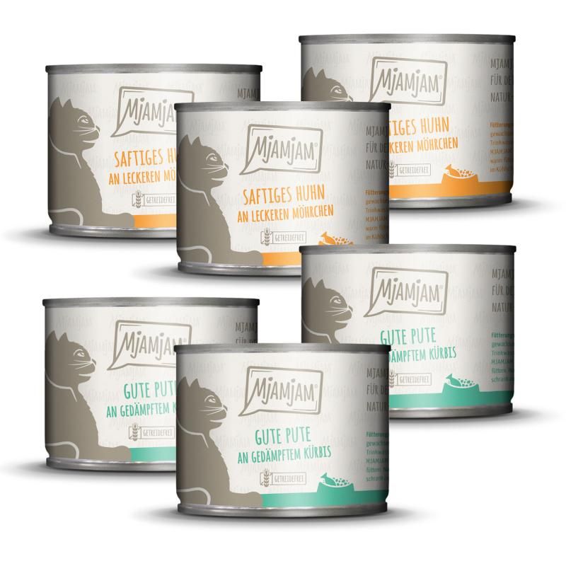 MjAMjAM Cat - Monopaket I - Huhn und Pute | 6 x 200 g