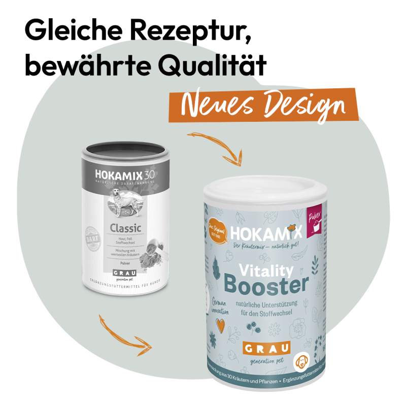 Grau Hund Hokamix Vitality Booster Pulver | 150 g