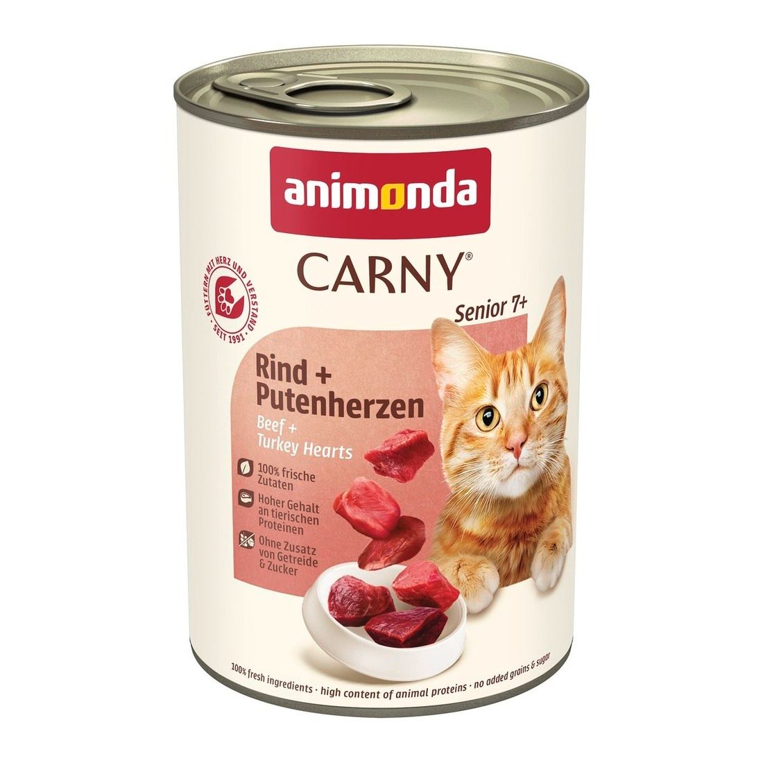 animonda Carny - Dose - Senior - Rind + Putenherzen | 6 x 400 g