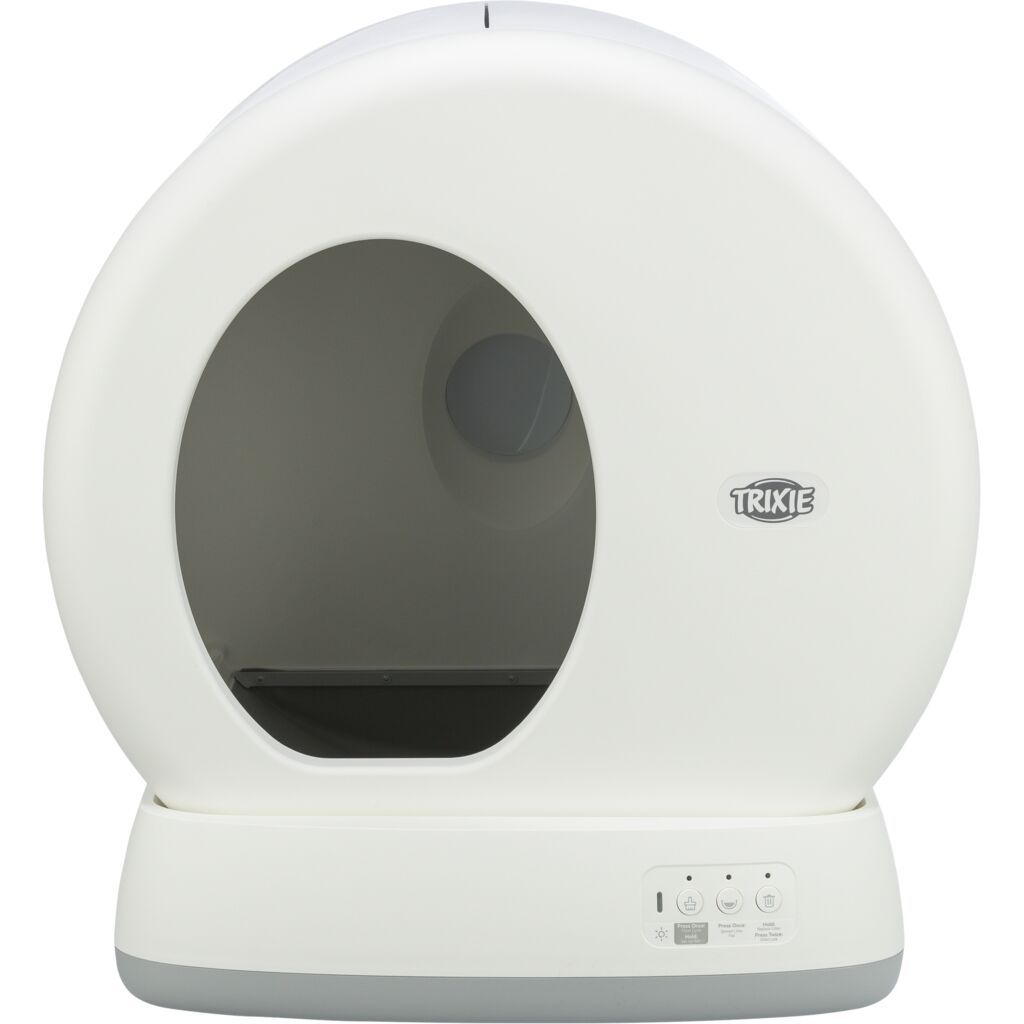 TRIXIE Selbstreinigende Katzentoilette, Kunststoff, weiß | 53 x 55.5 x 52 cm