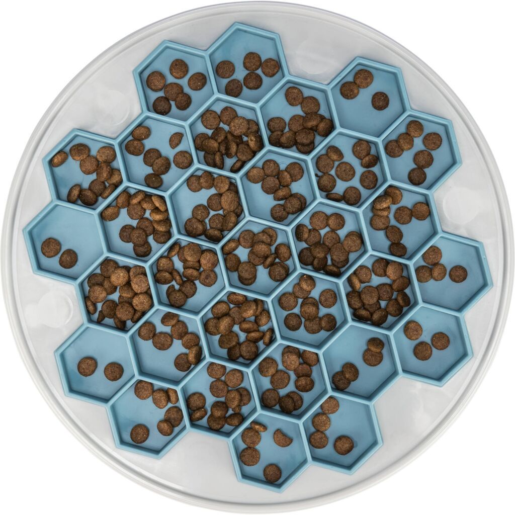 TRIXIE Slow Feeding Futterplatte Hive, grau/blau | ø 30 cm