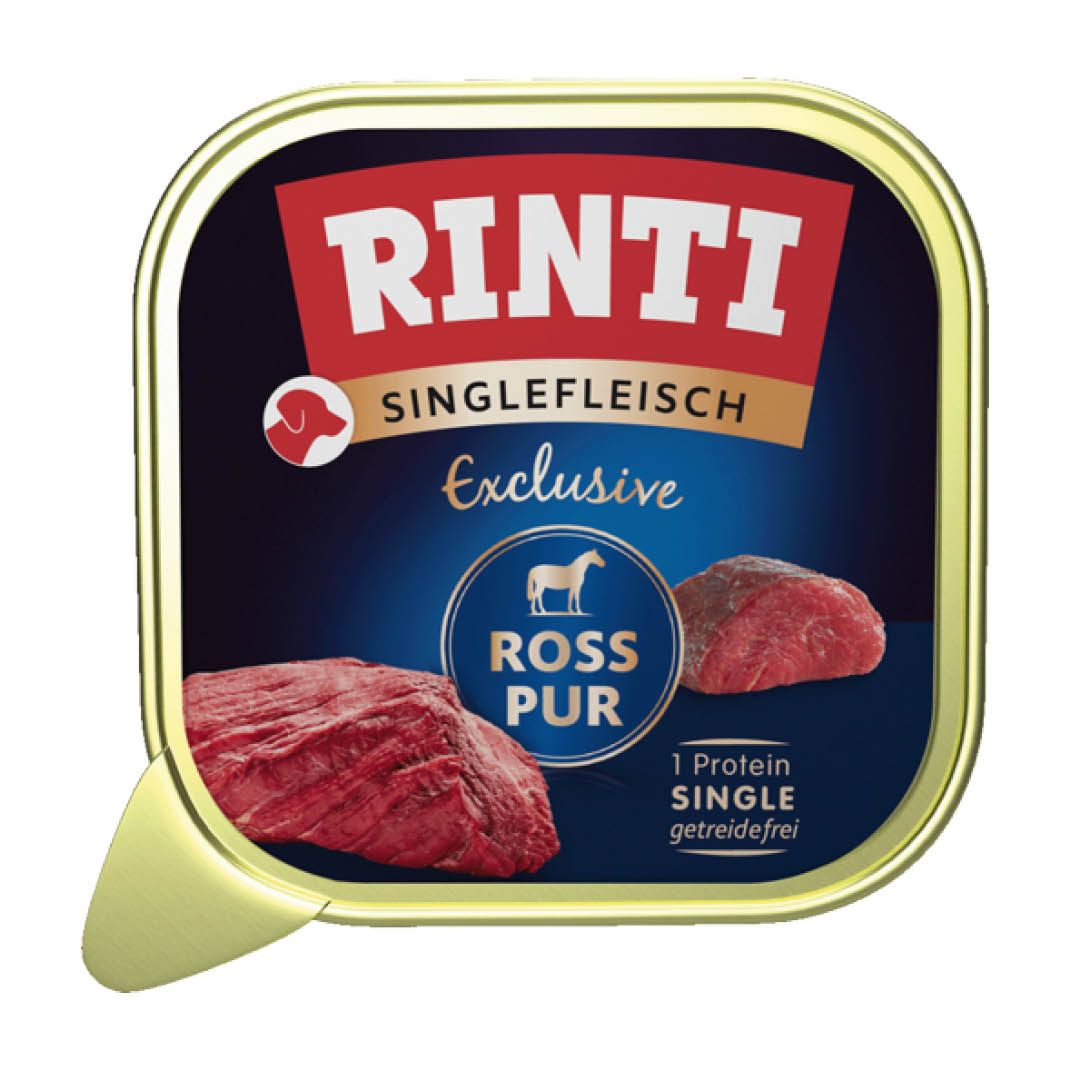 Rinti Singlefleisch Exclusive Pur Ross (Pferd) Schale | 10 x 150 g