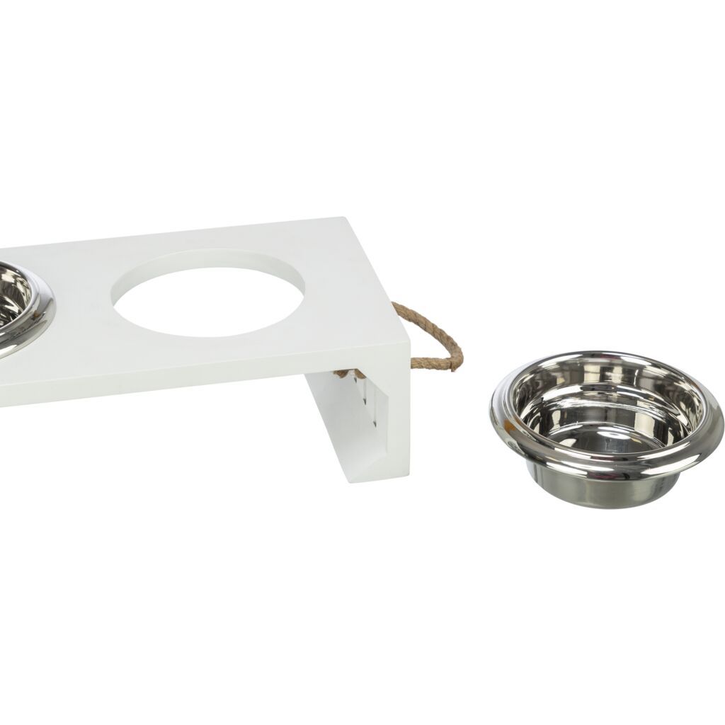 TRIXIE Be Nordic Napf-Set, MDF/Edelstahl | 2 x 0.4 l
