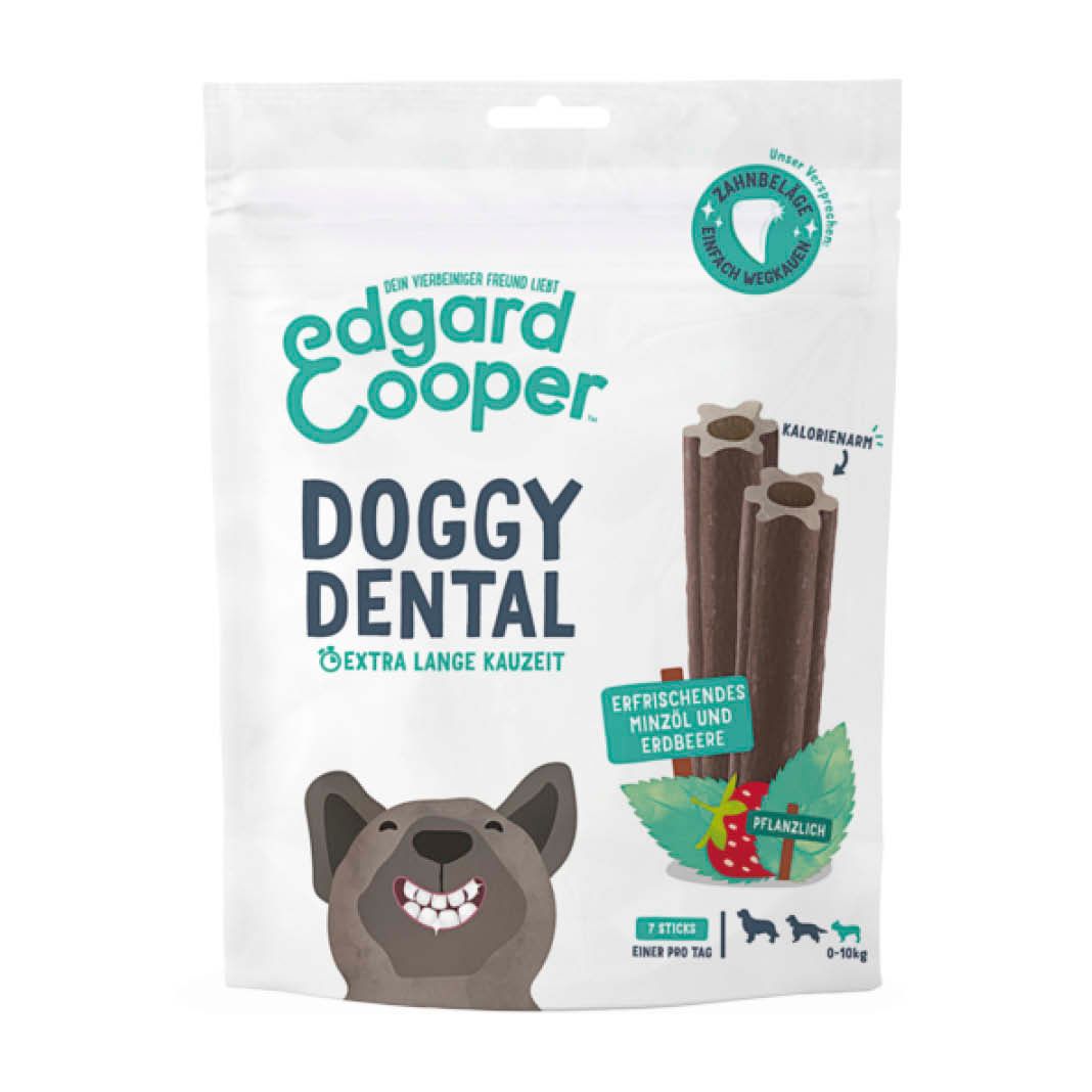 Edgard & Cooper Doggy Dental Erdbeere & Minze Small | 8 x 105 g