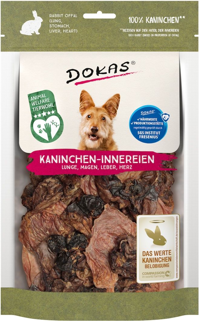 Dokas Kaninchen-Innereien (Lunge, Magen, Leber, Herz) | 100 g