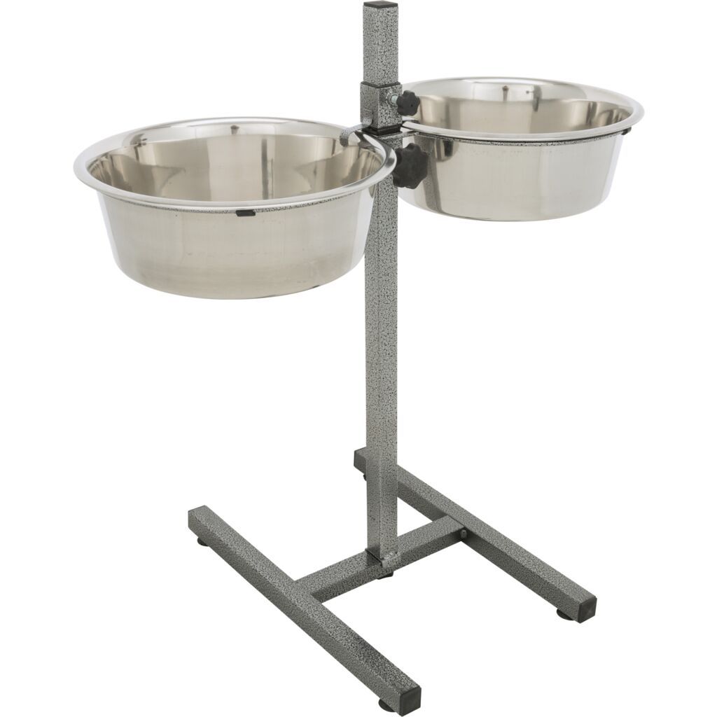 TRIXIE Hundebar, Metall/Edelstahl | 2 × 4,5 l/ø 29 cm