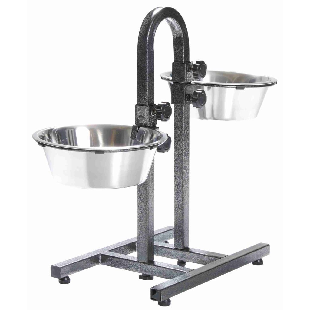 TRIXIE Hundebar, Metall/Edelstahl | 2 × 2,8 l/ø 24 cm