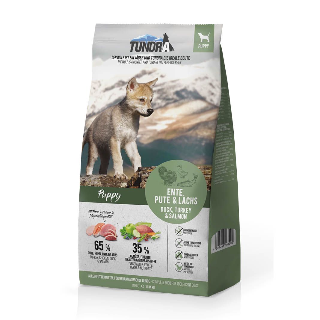 Tundra Dog Puppy Ente, Pute & Lachs | 2 x 11,34 kg