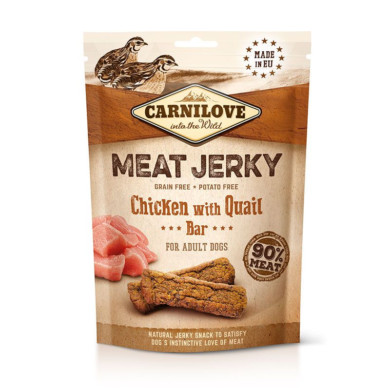 Carnilove Dog - Meat Jerky - Huhn- und Wachtel-Proteinriegel