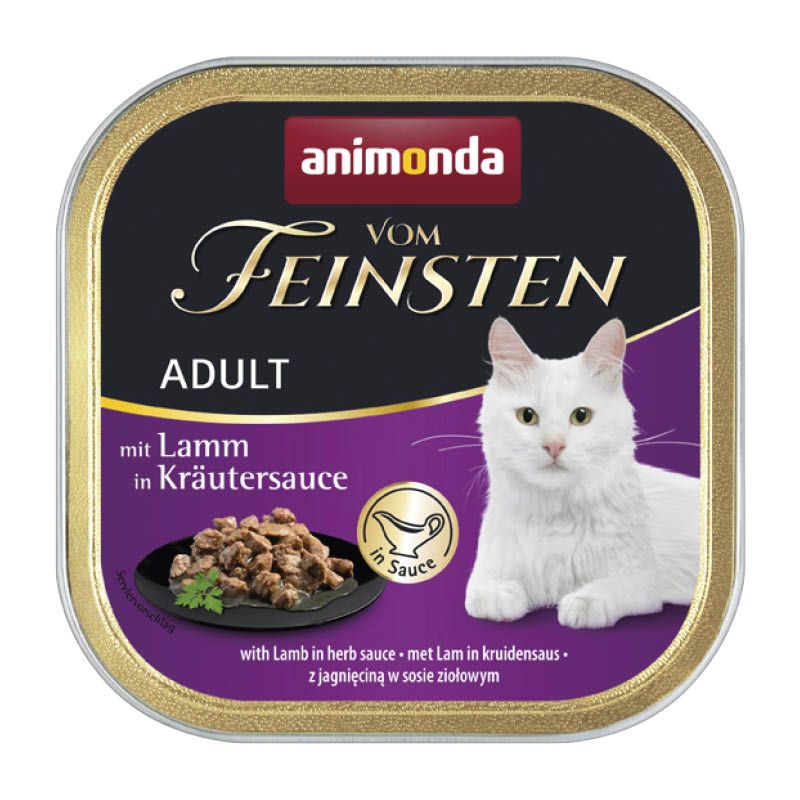 animonda Vom Feinsten - Schale - Adult - in Soße - mit Lamm in Kräutersauce | 32 x 100 g