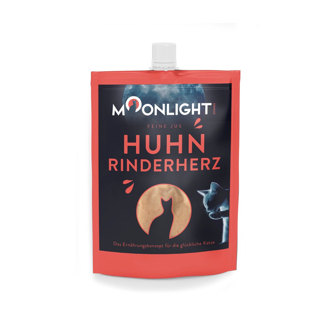 Moonlight Dinner Feine Jus - Huhn mit Rinderherzen | 10 x 60 g