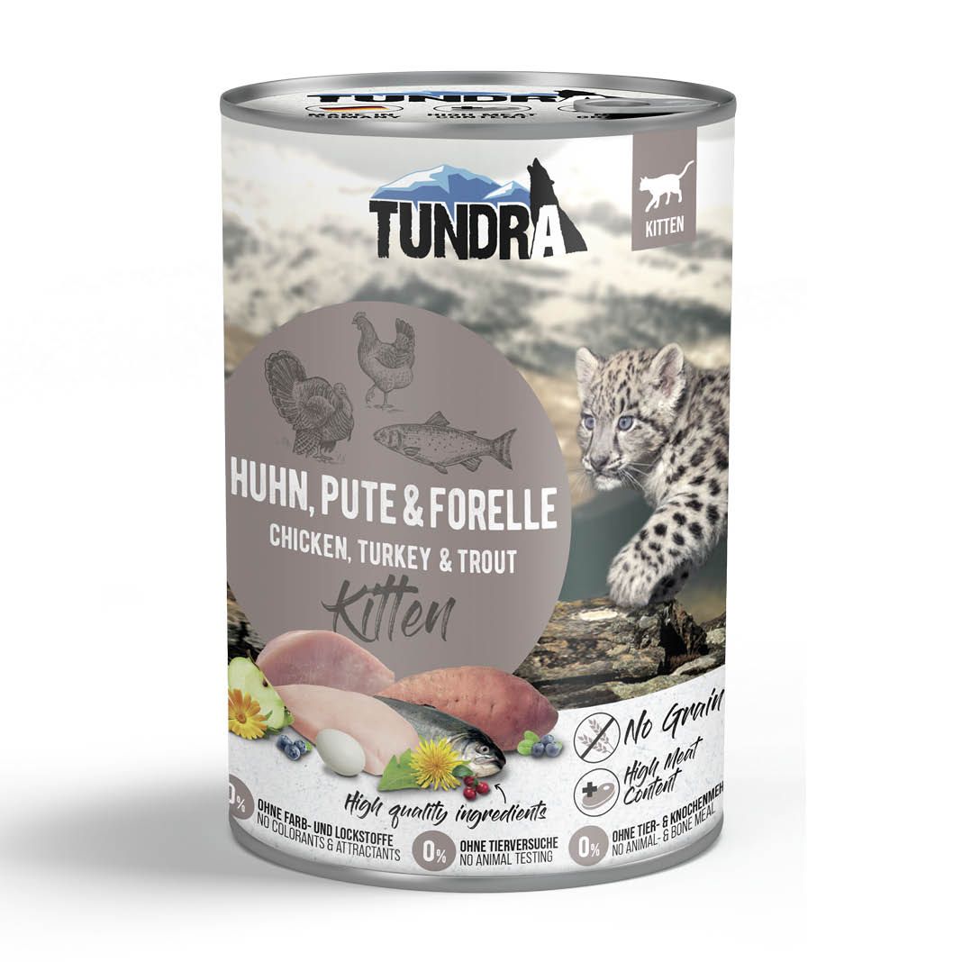 Tundra Cat Kitten Huhn, Pute & Forelle | 6 x 400 g