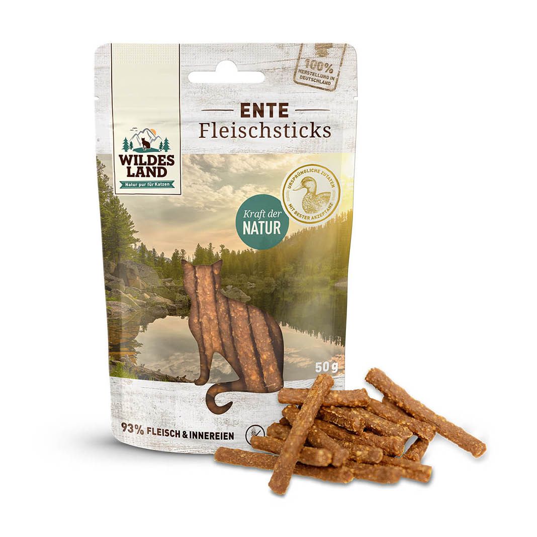 Wildes Land Cat - Fleischsticks - Ente | 50 g
