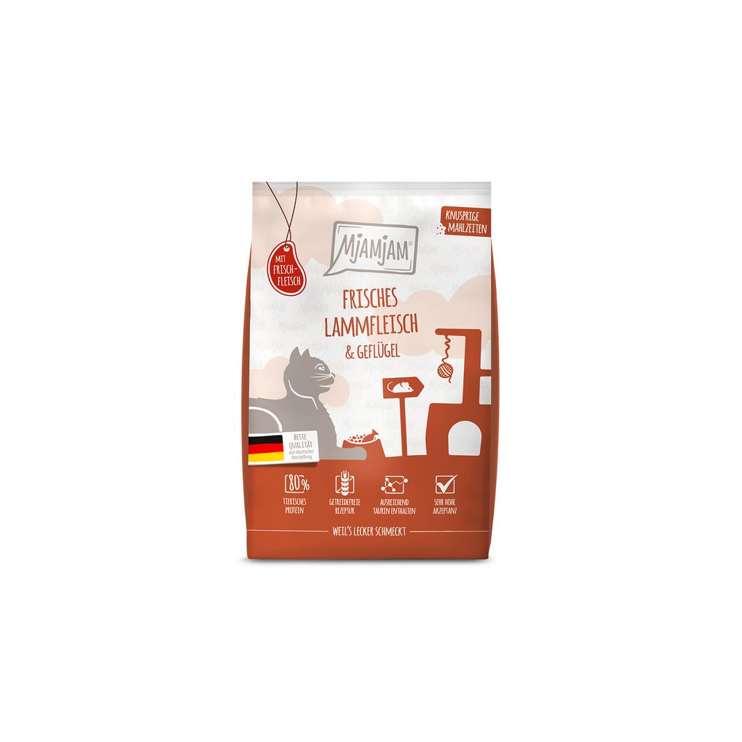 MjAMjAM - Knusprige Mahlzeiten - Frisches Lammfleisch & Geflügel | 4 x 1.5 kg