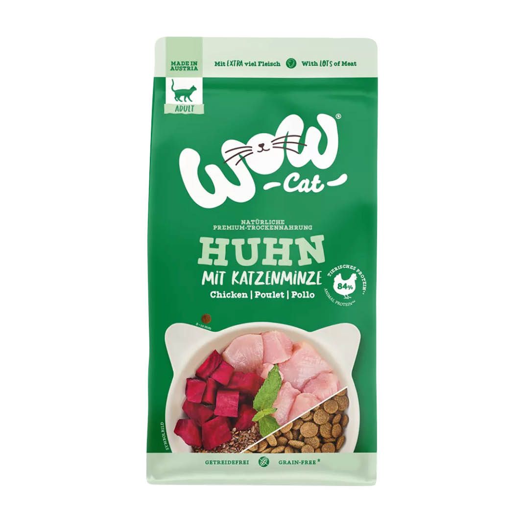 WOW Cat Trockenfutter Adult Huhn | 4 x 2 kg