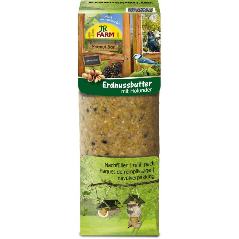 JR FARM Peanut Bar Erdnussbutter mit Holunder | 350 g