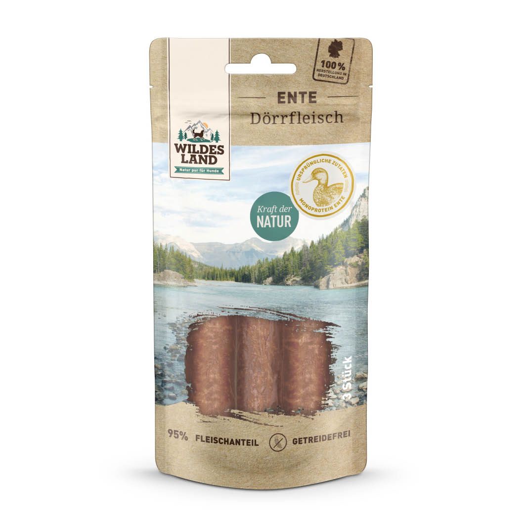Wildes Land Dörrfleisch - Ente 3 Stück | 65 g