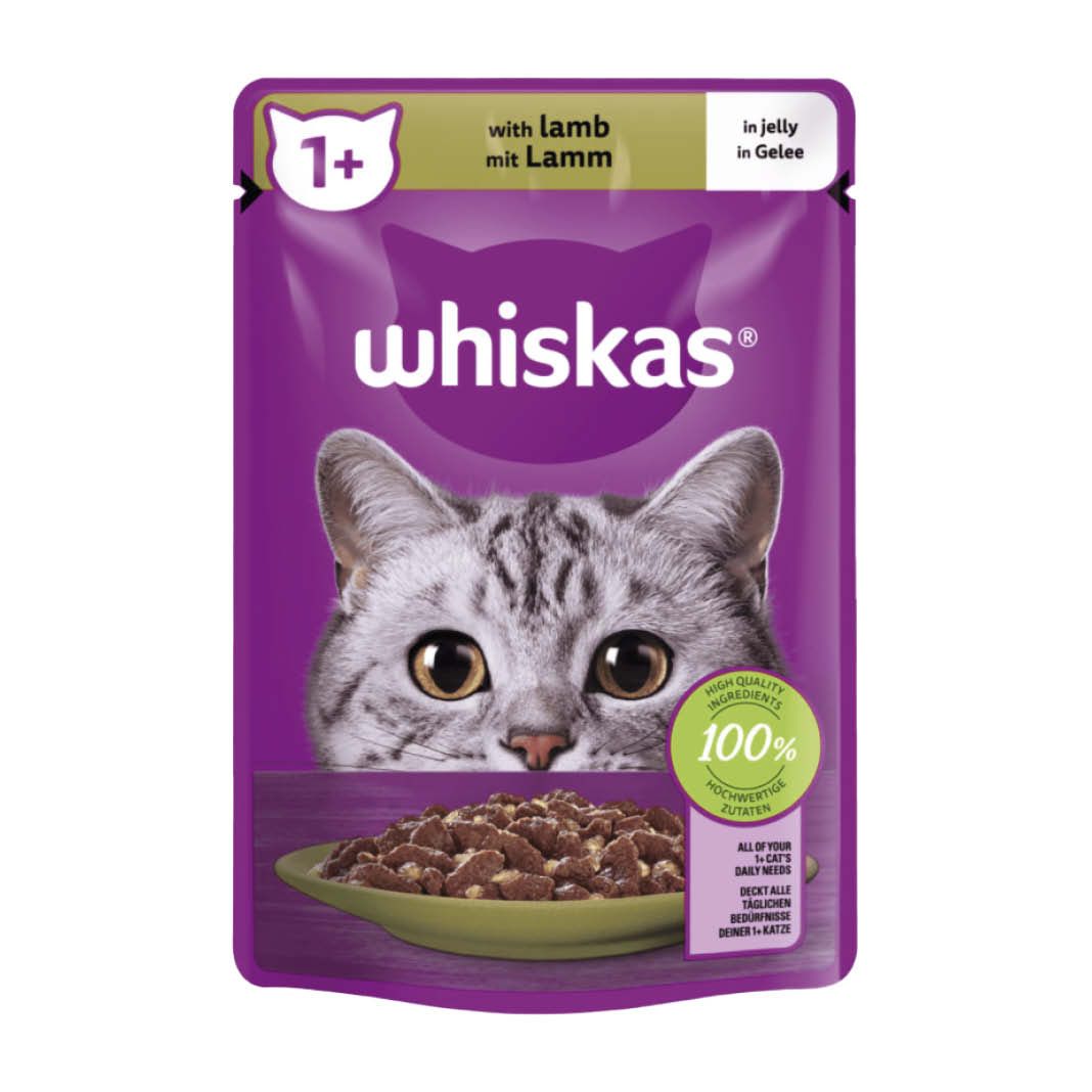 WHISKAS® PURE DELIGHT Portionsbeutel Multipack Geflügel Ragout in Gelee | 12 x 85 g | whis0055