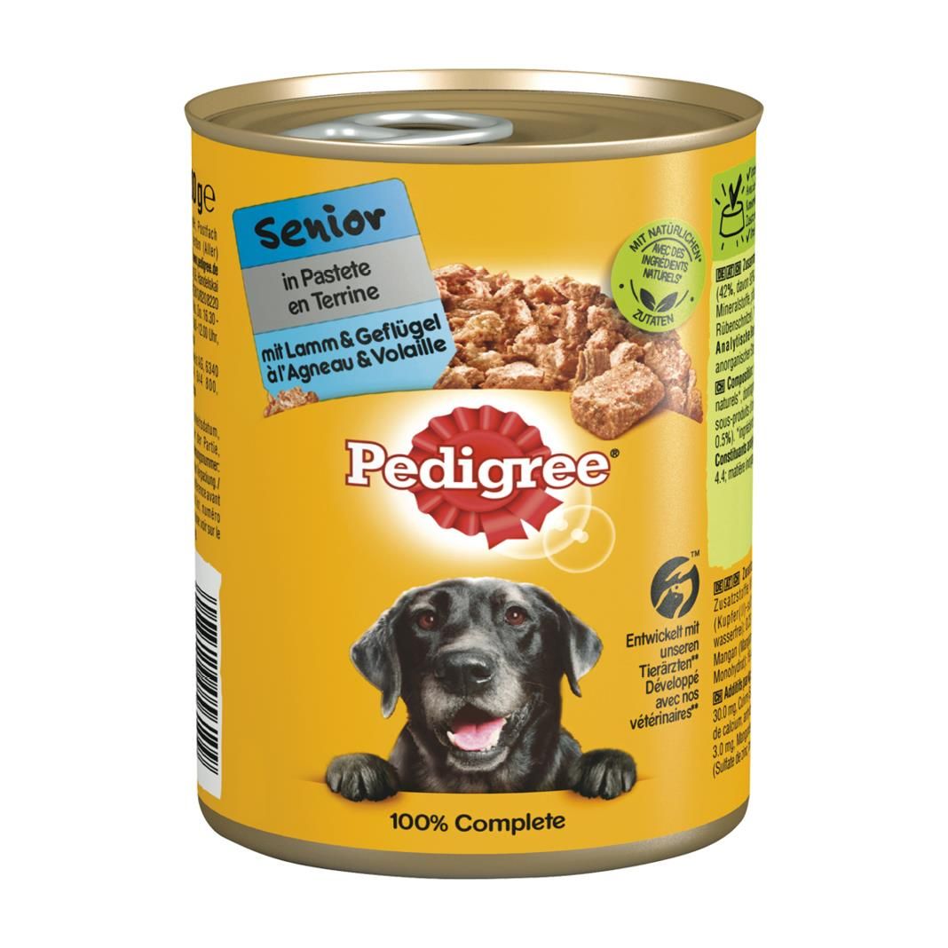PEDIGREE® Dose mit 3 Sorten: Rind, Lamm und Huhn in Pastete | 12 x 800 g