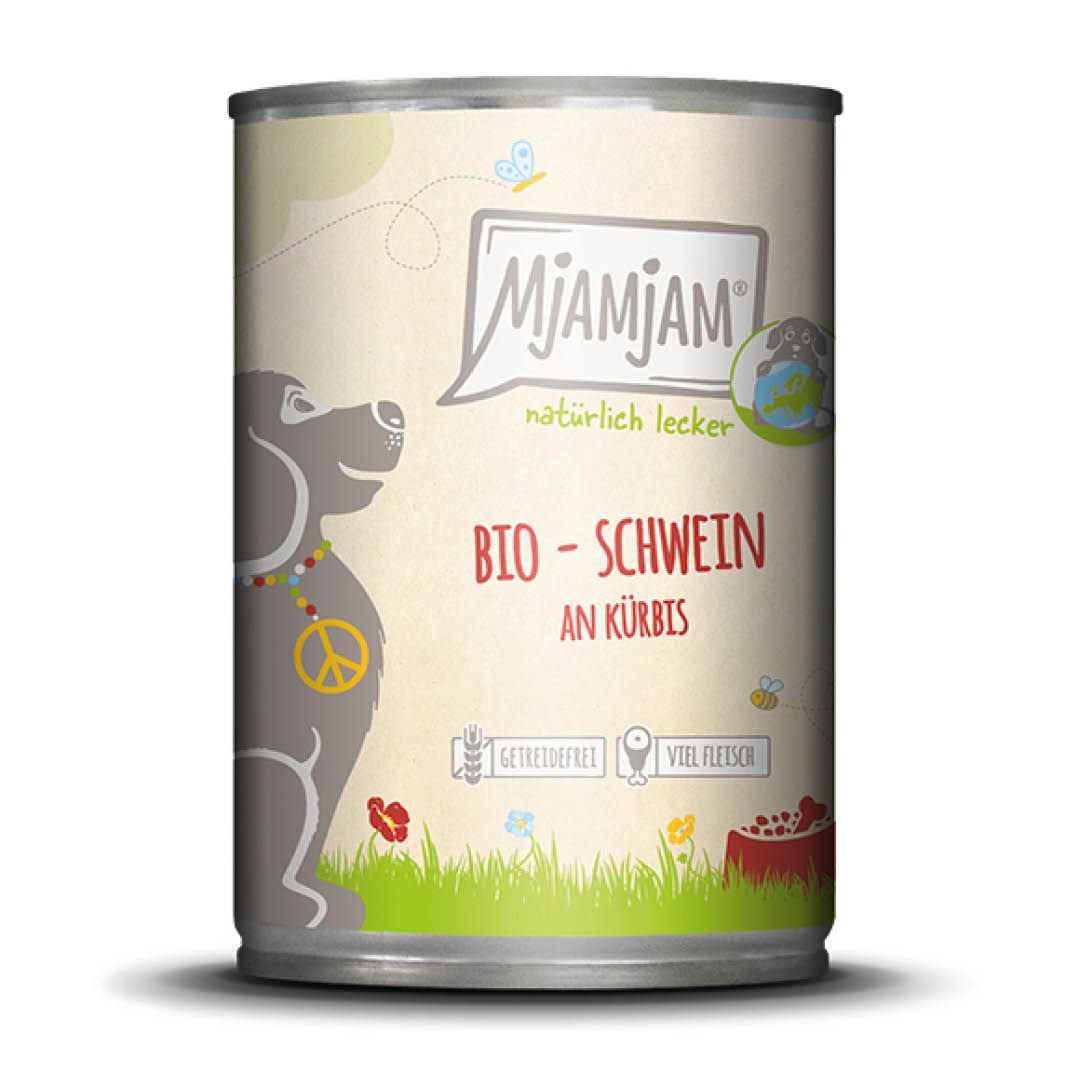 MjAMjAM Dog - natürlich lecker - BIO Schwein an Kürbis | 6 x 400 g