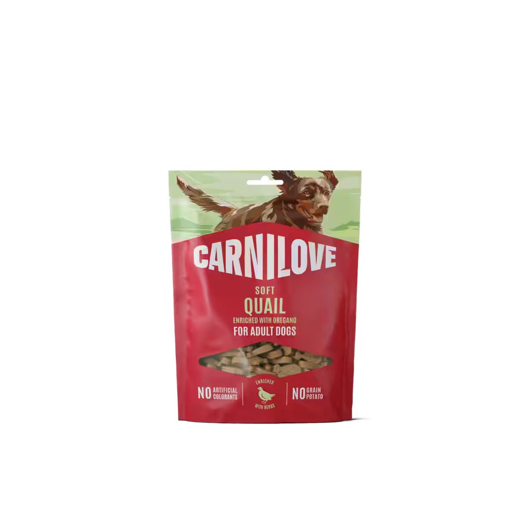 Carnilove Dog Soft Snack - Wachtel mit Oregano | 10 x 200 g
