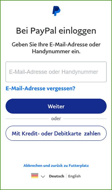 PayPal Zahlung