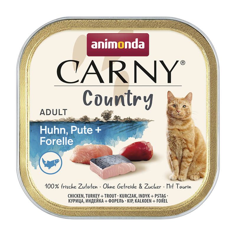 animonda Carny - Schale - Adult - Country - Huhn, Pute + Forelle | 32 x 100 g