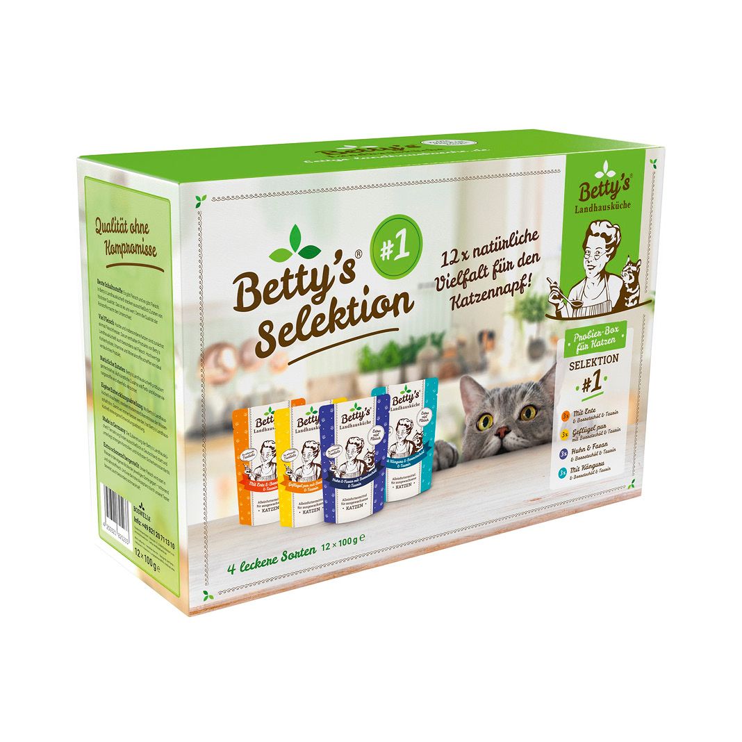 Betty's Landhausküche - Katze - Nassfutter - Selektion Nr. 1 | 12 x 100 g
