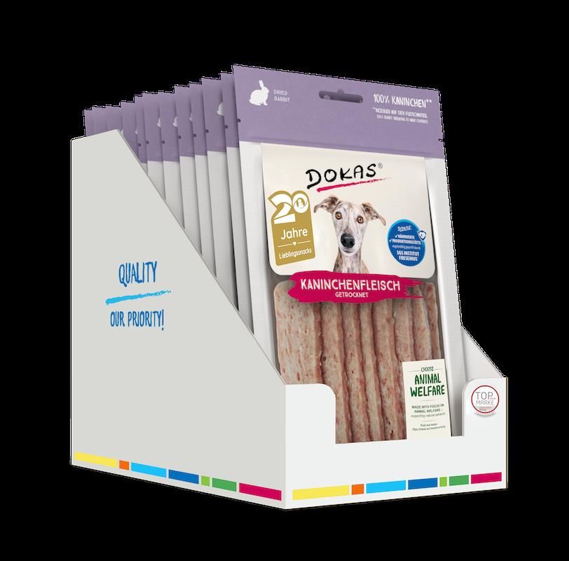 Dokas Kaninchenfleisch getrocknet | 12 x 70 g