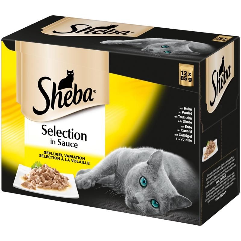 SHEBA® Selection in Sauce Geflügel Variation (4 x 12 =) | 48 x 85 g